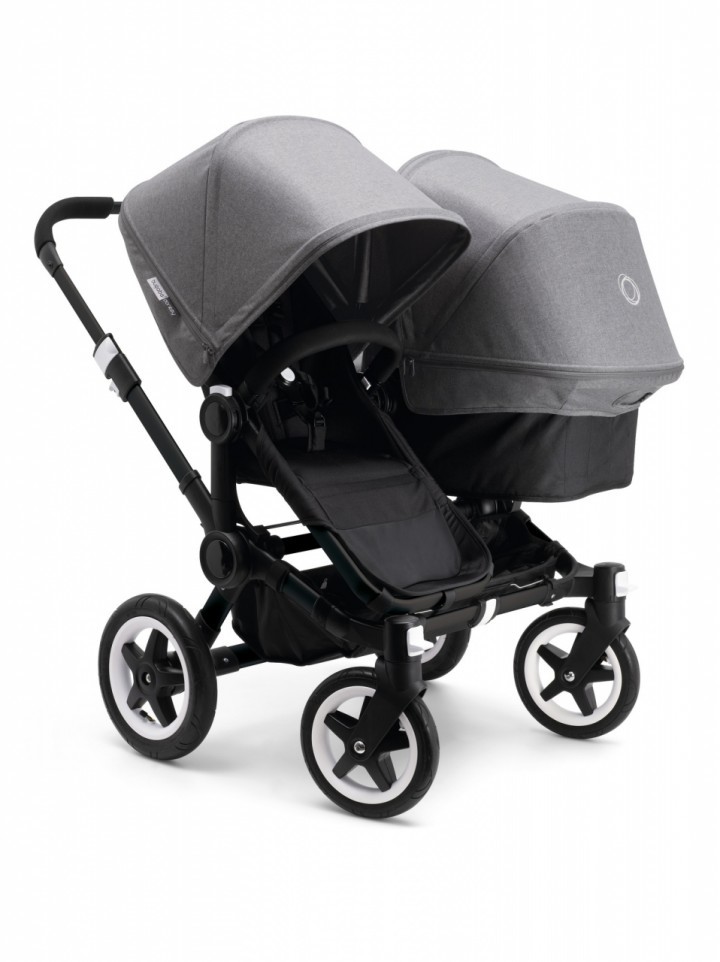 bugaboo+donkey+duo+black+black+grey+melange