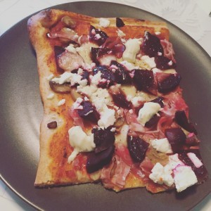 Pizza getost/Parma/rödbetor