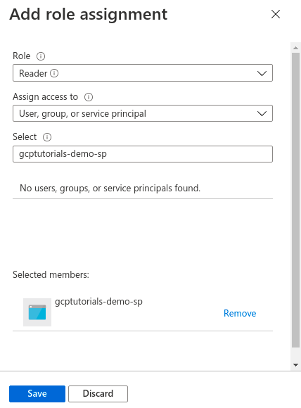 add role assignment to service principal