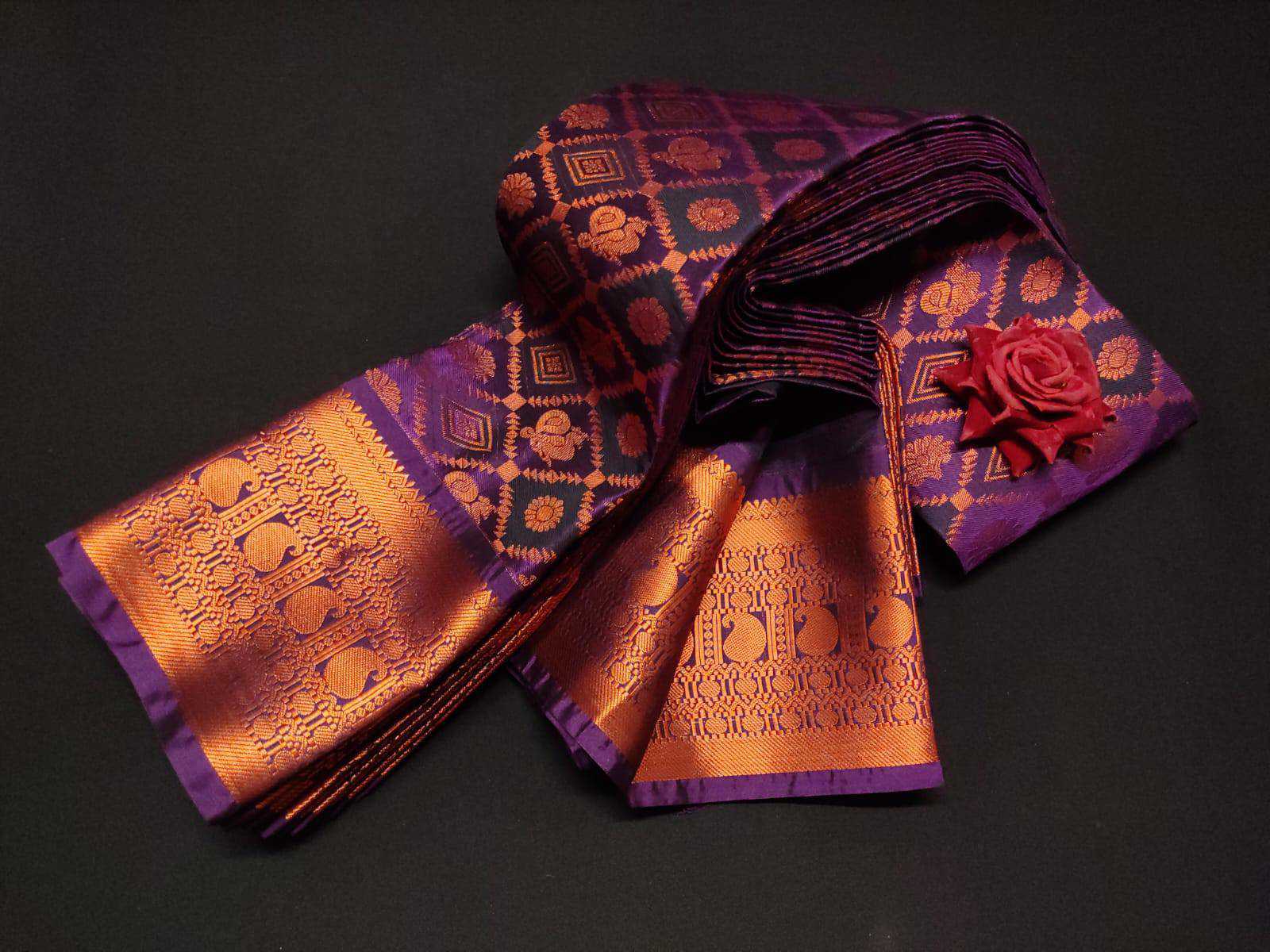 Banarasi Soft Silk Saree - Copper Zari