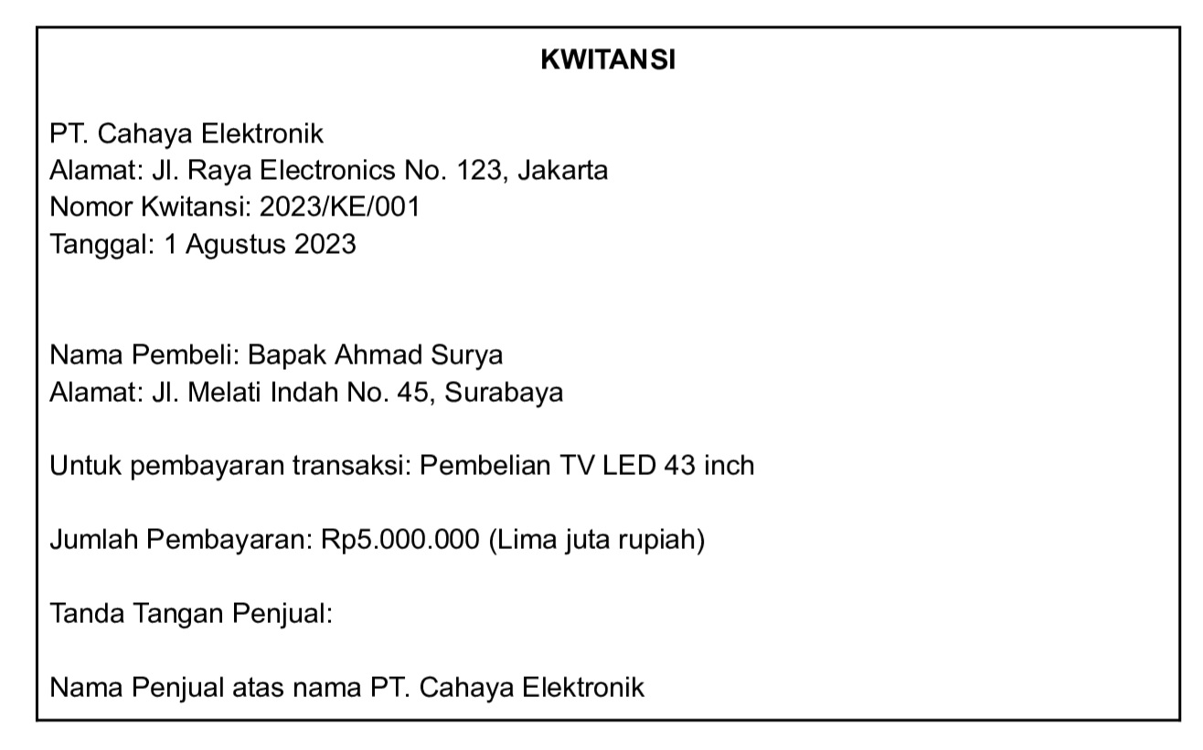 Cara Menulis Kwitansi Itu Harus Benar Kenapa