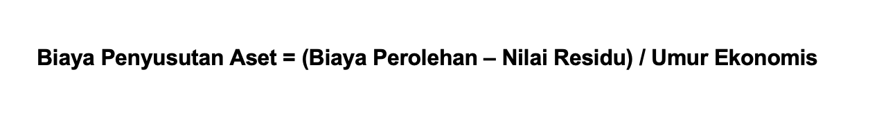 Cara menghitung penyusutan aset metode garis menggunakan lurus nilai residu.