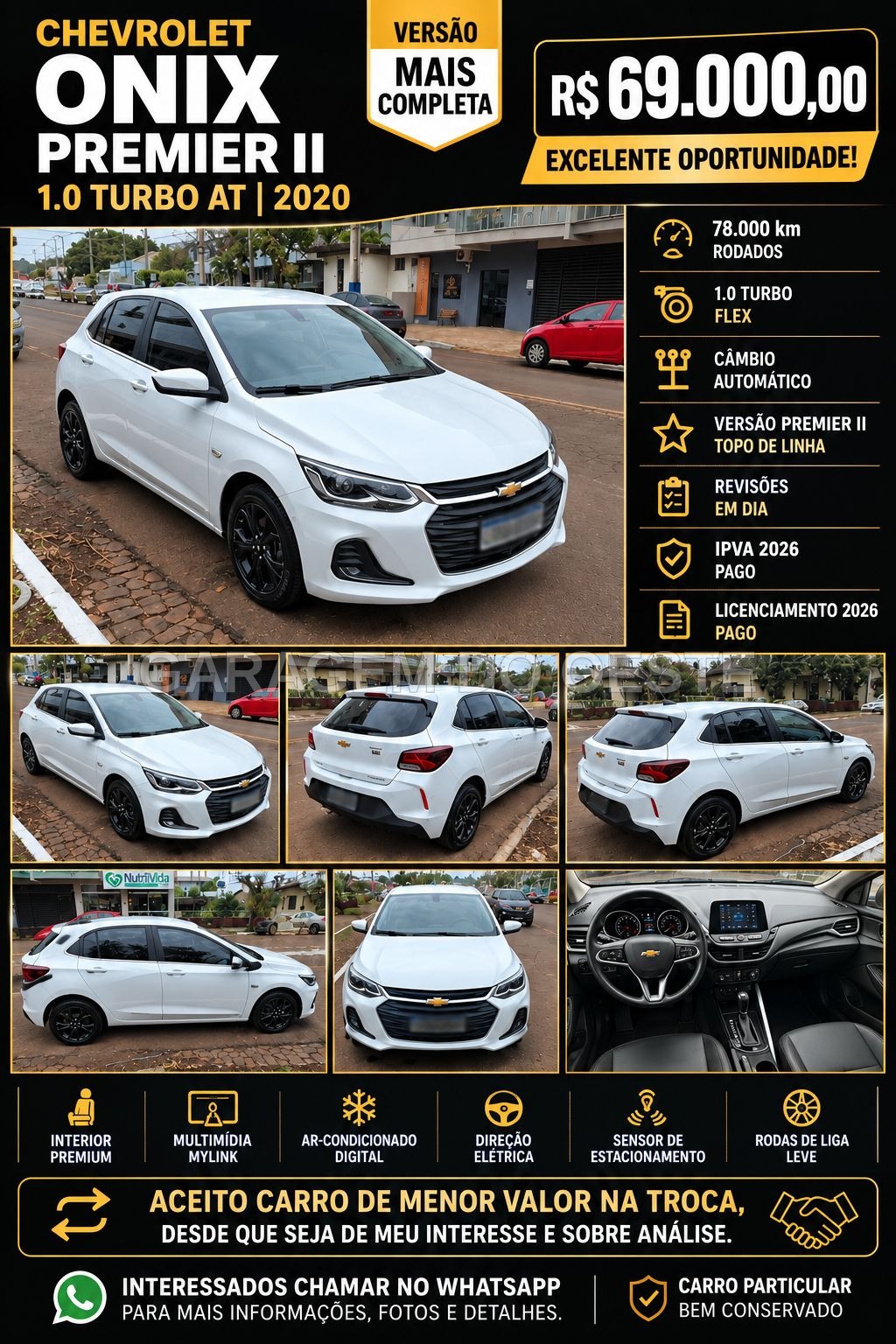 Chevrolet Onix Premier 1.0 Turbo