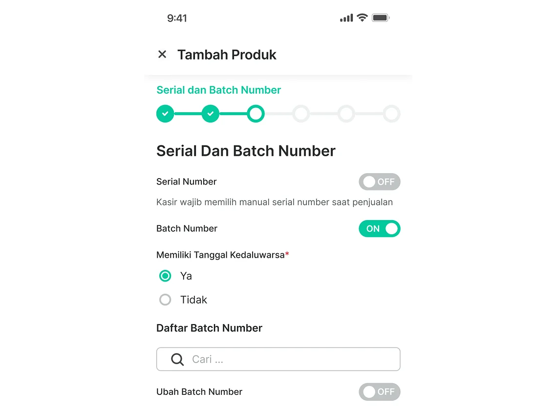 Penjualan Produk dengan Serial Number