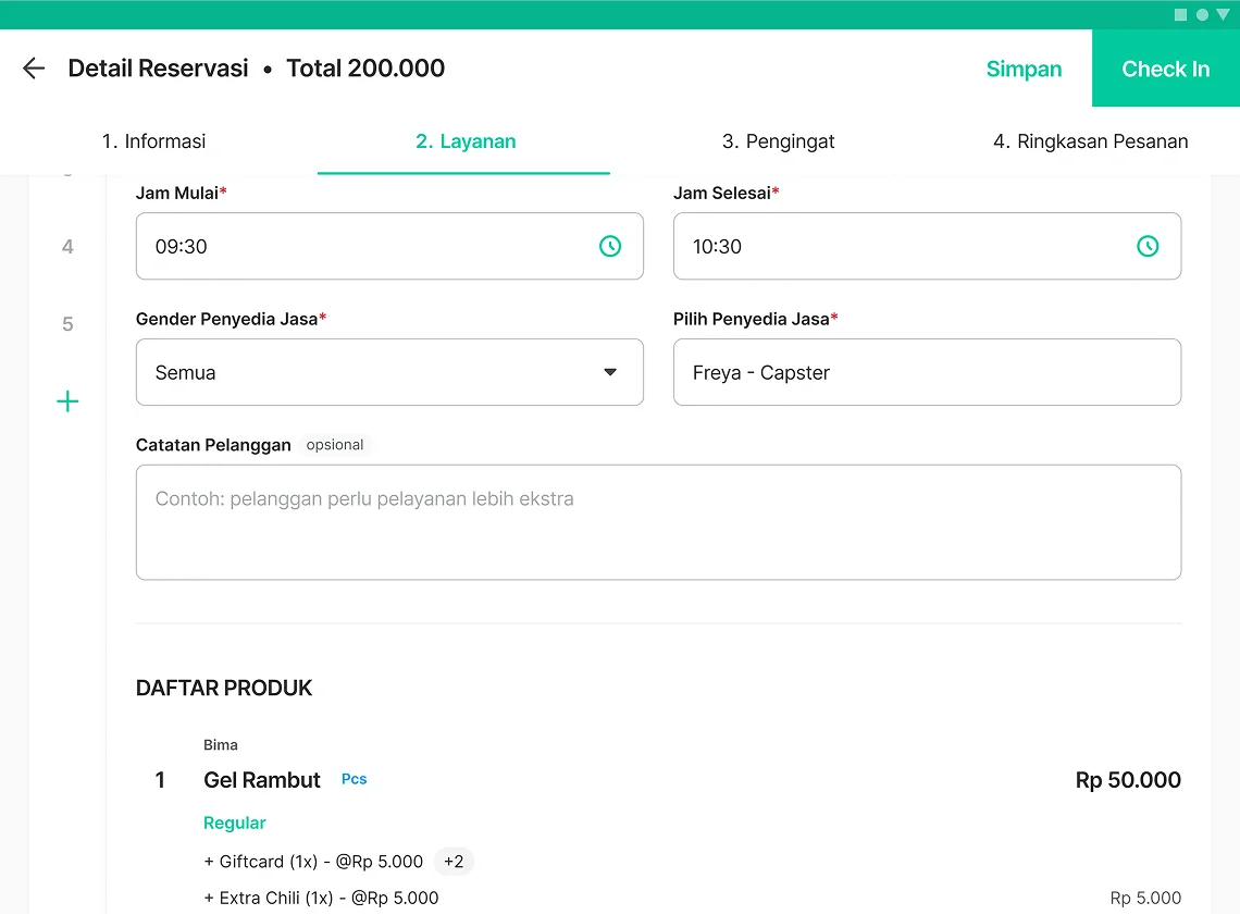 Reservasi dan Penugasan Terintegrasi