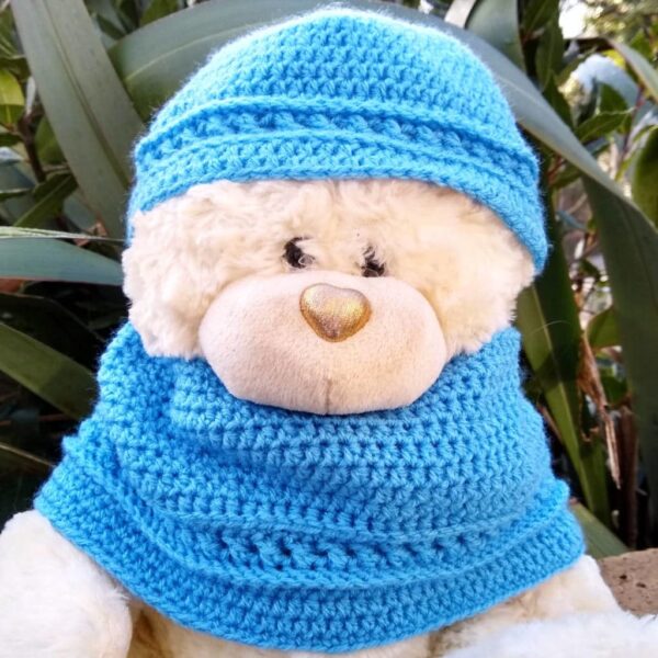 Crochet Toddler Blue Cowl & Hat Set - product image 2