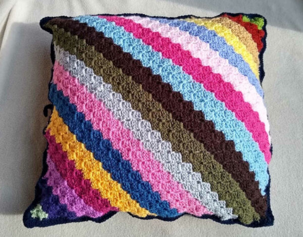 Random Stripes C2C Cushion - product image 2