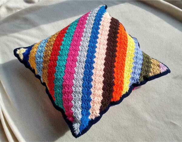 Random Stripes C2C Cushion - product image 3