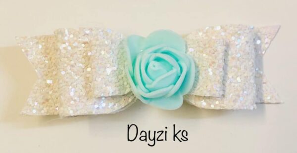 Flower glitter bow clips set - product image 2