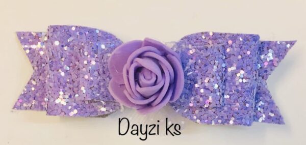 Flower glitter bow clips set - product image 4