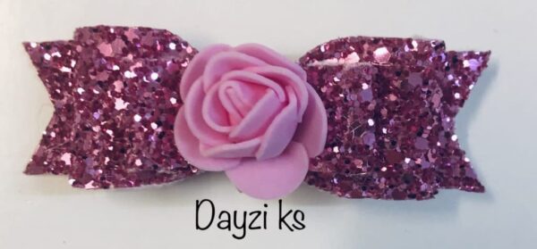 Flower glitter bow clips set - product image 5