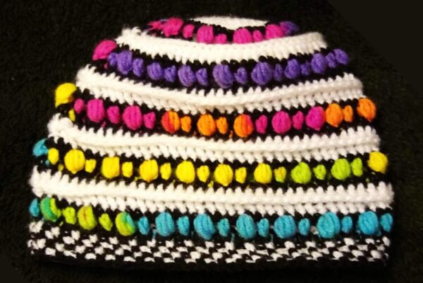 Rainbow Striped Crochet Hat - product image 3