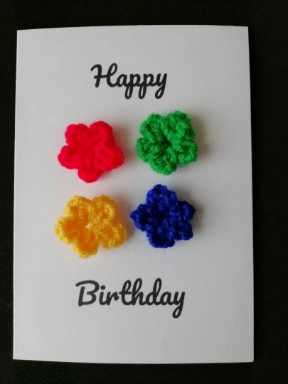 Birthday card, bright flower detail, gift idea, gift for her - main product image