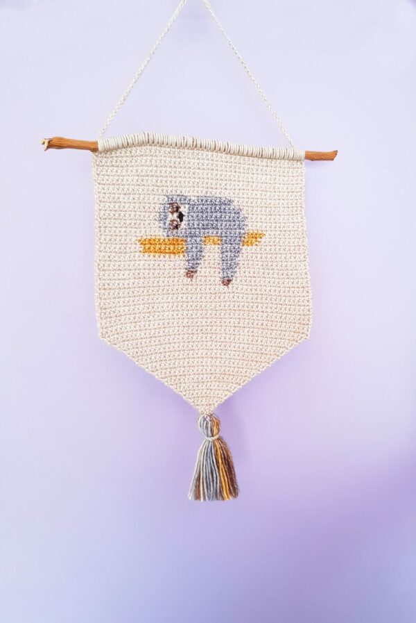 Sleeping Sloth Wallhanging - main product image