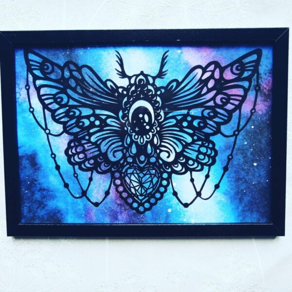 A beautiful handcrafted butterfly/moth papercut - main product image
