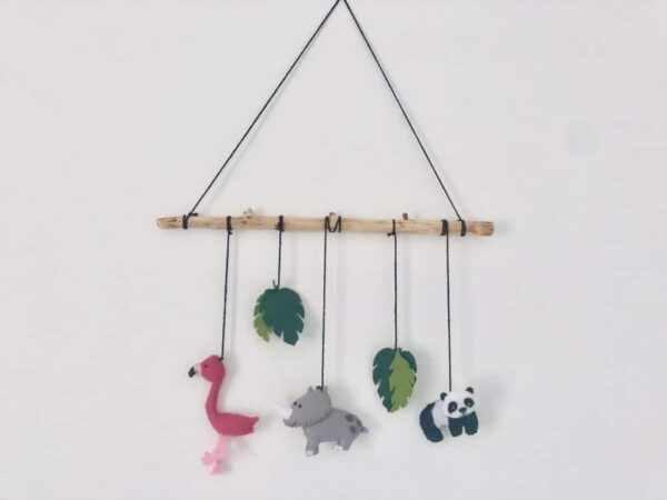 Jungle felt wall hanging, mobile, nursery decoration - product image 4