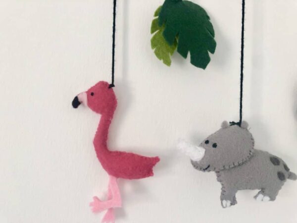 Jungle felt wall hanging, mobile, nursery decoration - product image 3