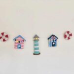 Seaside garland, seaside bunting, beach hut wall hanging