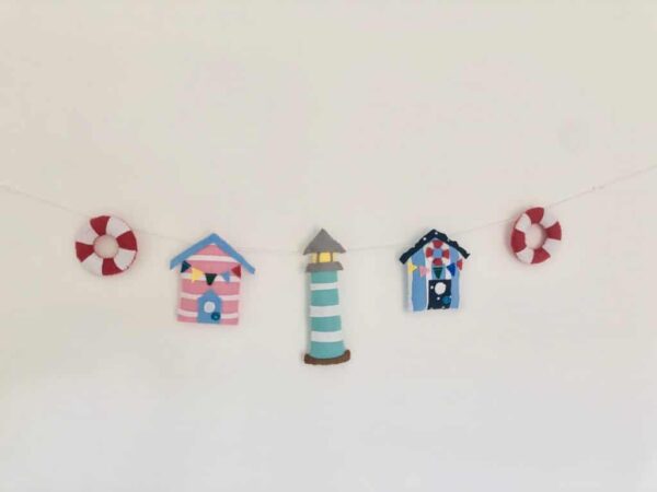 Seaside garland, seaside bunting, beach hut wall hanging - product image 2