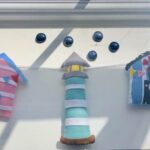 Seaside garland, seaside bunting, beach hut wall hanging