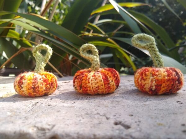 Crochet pumpkin keyring/ bag charm - main product image