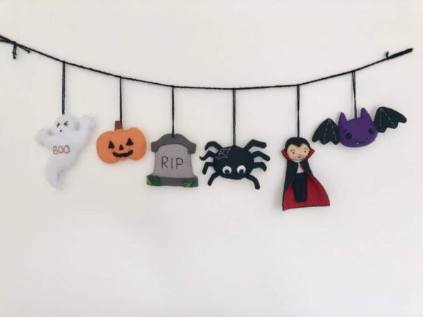 Spooky Halloween bunting, wall hanging garland - main product image