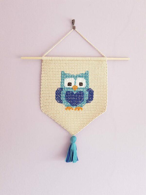 Big Heart Owl Wallhanging - main product image