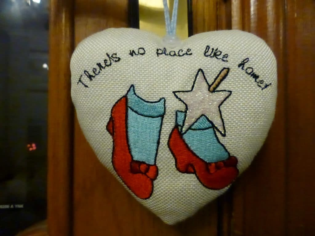 There’s no place like home housewarming gift Wizard of Oz inspired door hanger