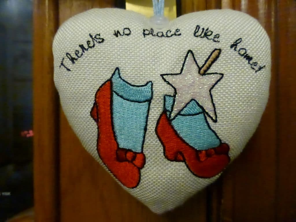 There’s no place like home housewarming gift Wizard of Oz inspired door hanger