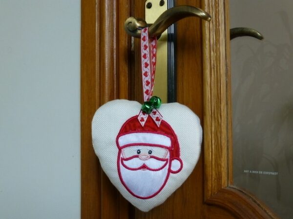 Christmas Santa Heart – Door Hanging Decoration - main product image