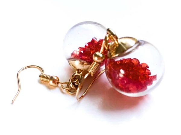 Red Christmas Bauble Earrings - main product image