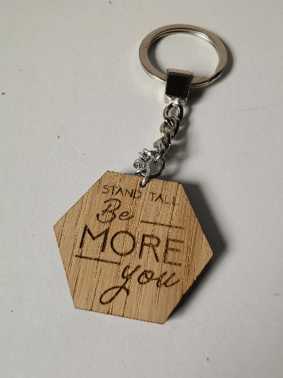 Motivational Keychain, Oak Wood - main product image