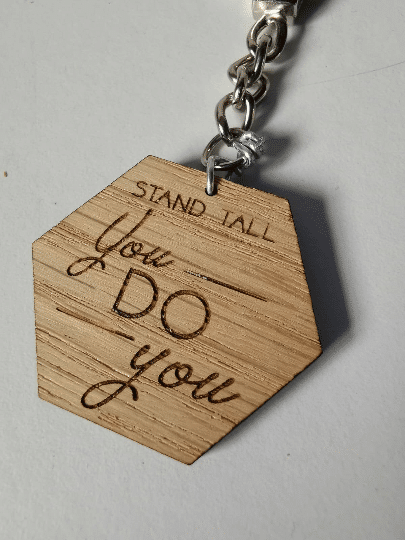 Motivational Keychain, Oak Wood - product image 4