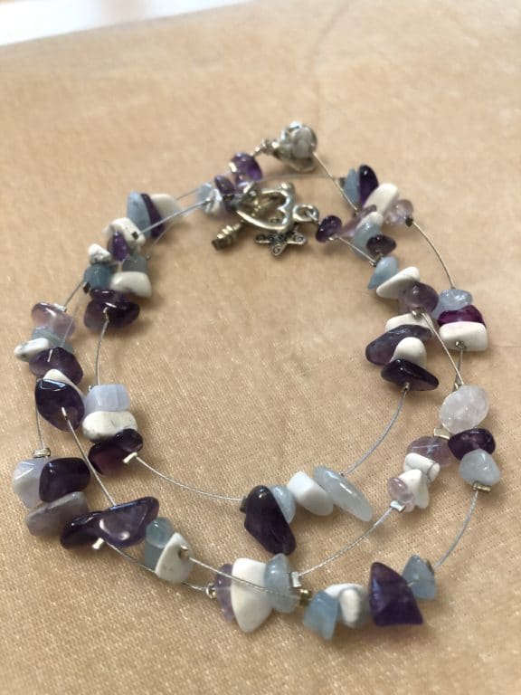 Gemstone necklace and bracelet set - main product image