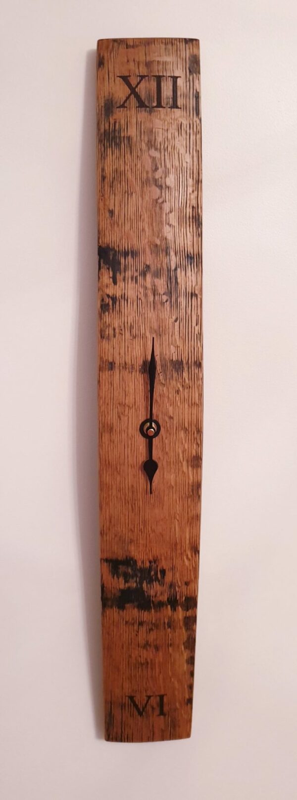 Oak whisky stave wall clock - main product image