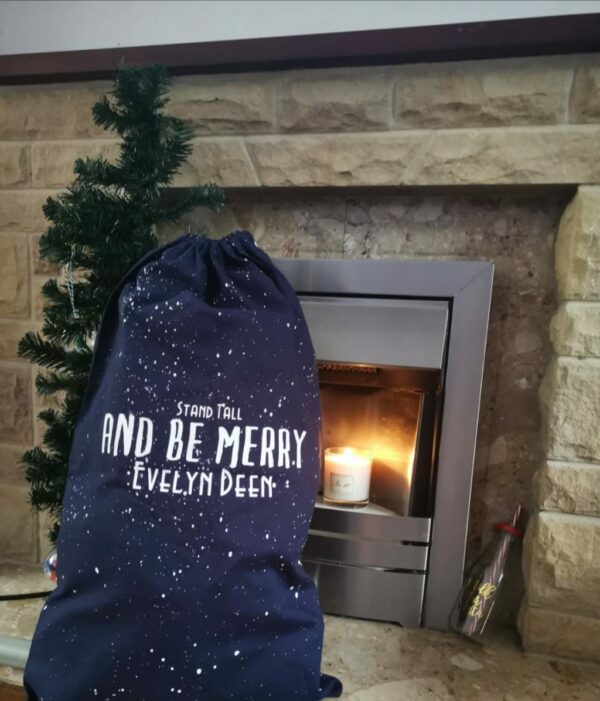 Personalised Christmas Gift Sack, Galaxy Inspired, Stand Tall and Be Merry - main product image