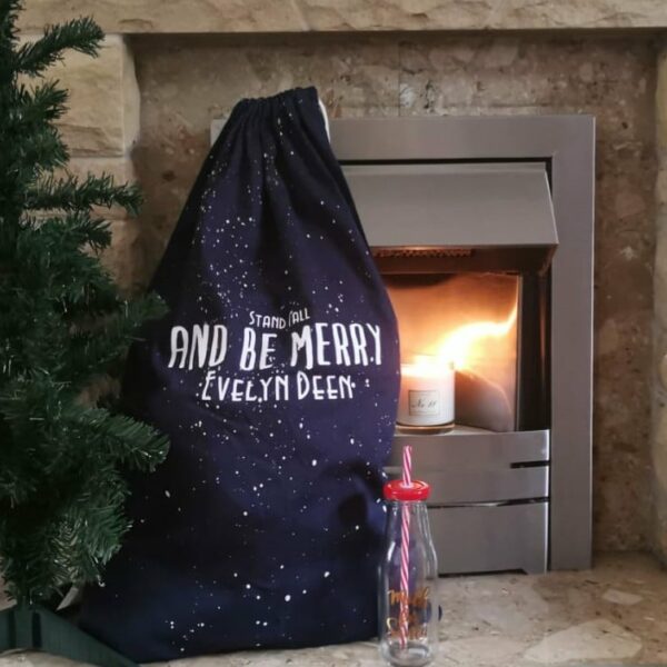 Personalised Christmas Gift Sack, Galaxy Inspired, Stand Tall and Be Merry - product image 3