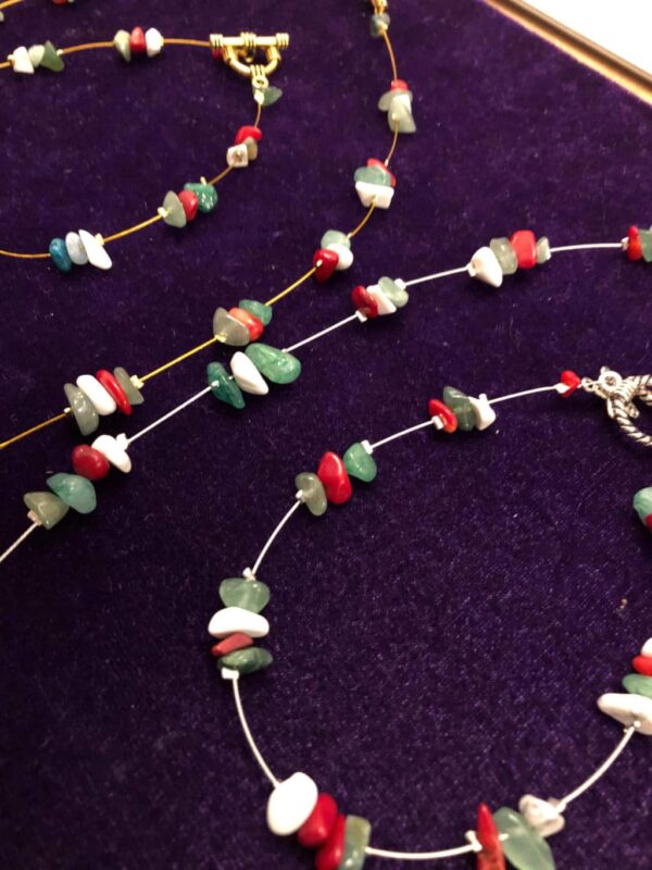 Festive gemstone necklace and bracelet set - product image 2