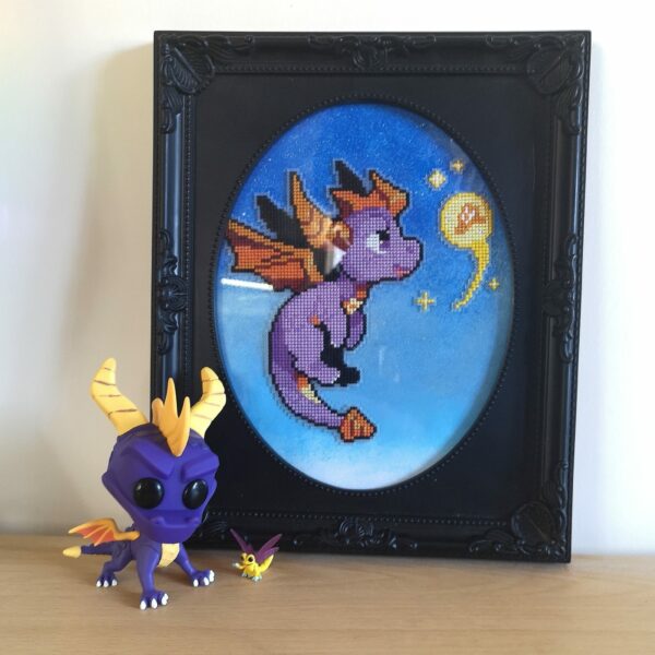 Spyro and Sparx Cross Stitch (includes frame) - main product image