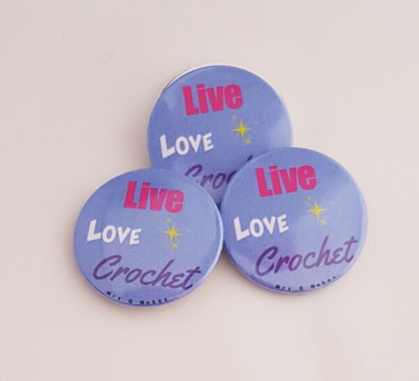 Crochet Button Badge - main product image