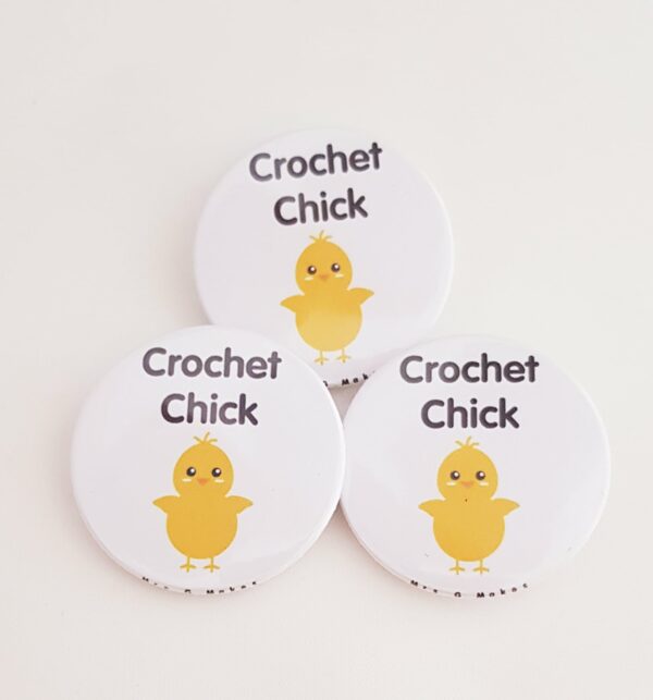 Crochet Chick Button Badge - main product image