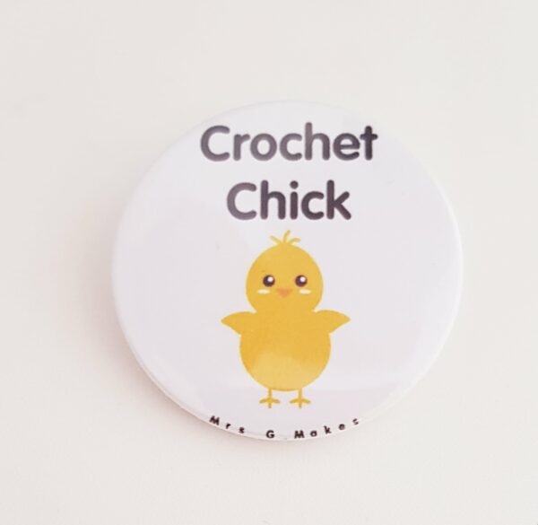 Crochet Chick Button Badge - product image 2