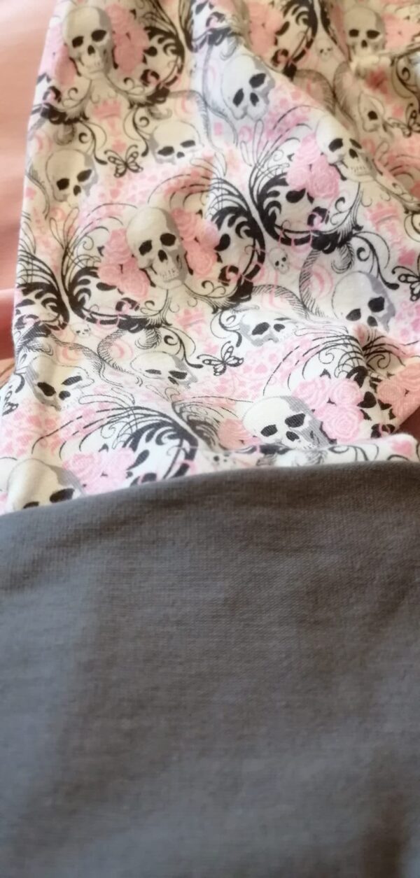 ‘Made you look’ Pink skulls ‘grow with me’ harem pants - product image 2