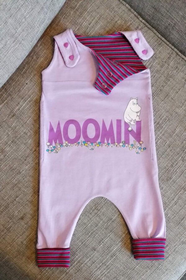 Upcycled ‘grow with me’ Moomin Romper 3-12m - product image 2