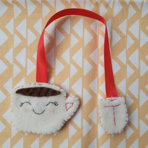 Kawaii cuppa felt bookmark - main product image