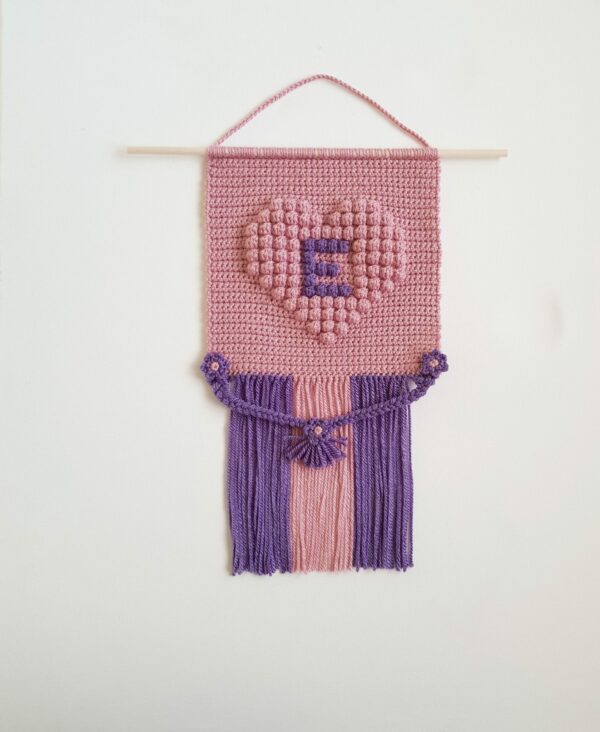 Personalised Bobble Heart Wallhanging - main product image