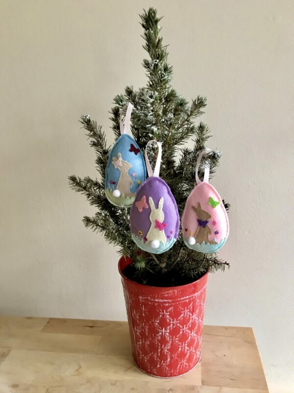 Trio of Easter Bunny Baubles - product image 5