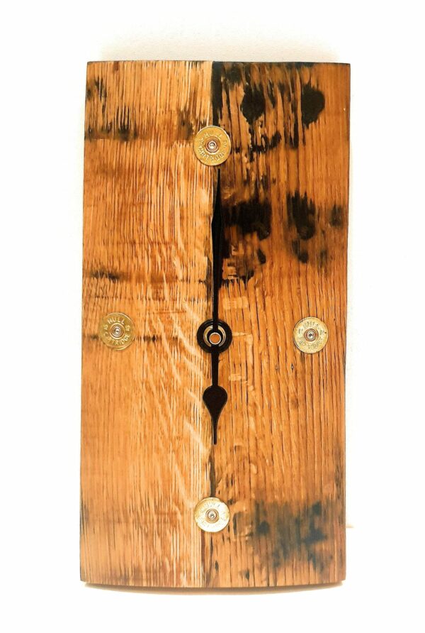 Wall Clock – Whisky Barrel Stave and Shotgun Wall Clock - main product image