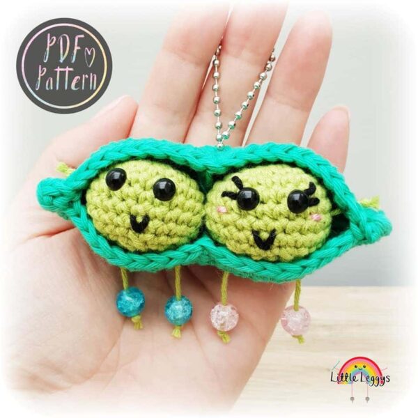 CROCHET PATTERN | Crochet Peas in a pod | PDF crochet pattern | Instant Download |Amigurumi Pattern - main product image