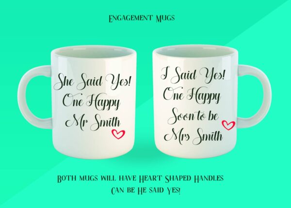 Engagement Gift Set of 2 Mugs - main product image